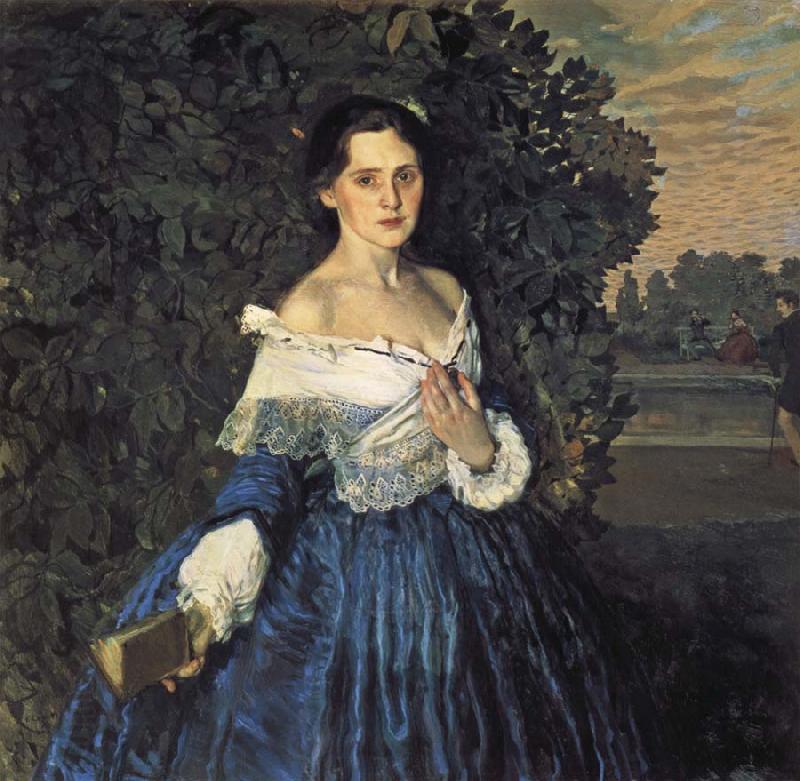 Konstantin Somov Lady in Blue China oil painting art